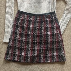 Adorable Plaid Skirt with Zipper & Leather Accents